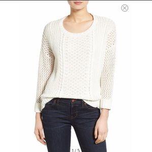 NWOT Madewell Karlie Cable Knit Pullover Sweater